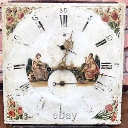 Antique 8 Day Mahogany Longcase Grandfather Clock J. BEECROFT LITTLE LEIGH
