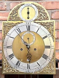 Antique BUDGEN CROYDON 8 Day Oak Longcase Grandfather Clock with STRIKE / SILENT