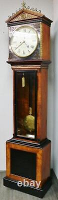 Antique Barwise Of London Walnut Grandfather Longcase Domestic Regulator Clock