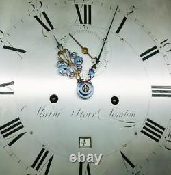 Antique C1750 English London 8 Day Striking Mahogany Grandfather Longcase Clock