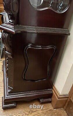 Antique Carved and Inlaid CHIPPENDALE REVIVAL Three Train Musical Longcase Clock