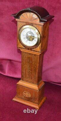 Antique Edwardian Miniature Rosewood Grandfather Clock not Working