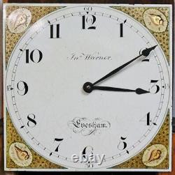 Antique English 19thC 30 Hour Bell Striking Mahogany Grandfather Longcase Clock