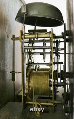 Antique English J. Chapman 8 Day Striking Mahogany Grandfather Longcase Clock