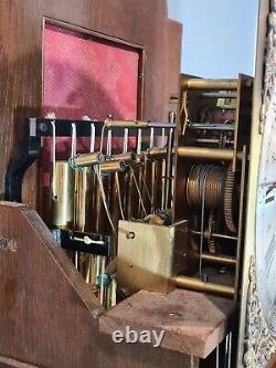 Antique F W Elliott Musical 9 Tube Chiming Longcase Grandmother Clock
