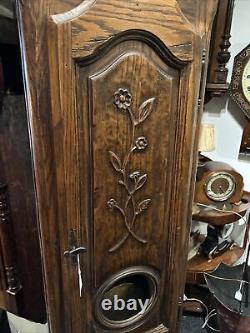 Antique French Comtoise Longcase Grandfather Clock Original Working