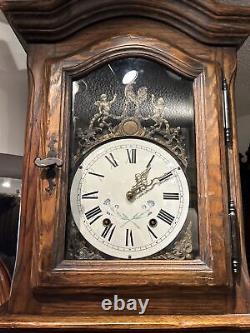 Antique French Comtoise Longcase Grandfather Clock Original Working