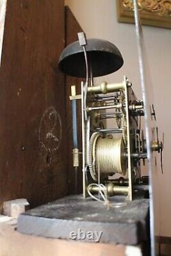 Antique George III Longcase clock 8 day oak FRANCIS MEE HIGHAM FERRERS FWORKING