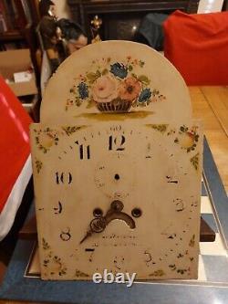 Antique Georgian Longcase Grandfather Clock Movement & Dial SPARES & REPAIRS