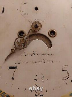 Antique Georgian Longcase Grandfather Clock Movement & Dial SPARES & REPAIRS