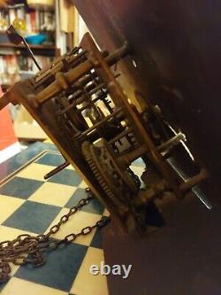 Antique Georgian Longcase Grandfather Clock Movement & Dial SPARES & REPAIRS