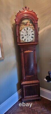 Antique Gothic Victorian Longcase Grandfather Clock