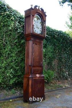 Antique Grandfather Clock, 8-Day, Restored Movement