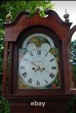 Antique Grandfather Clock, 8-Day, Restored Movement