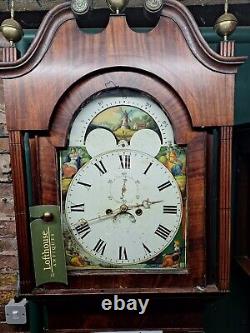 Antique Grandfather Clock, 8-Day, Restored Movement