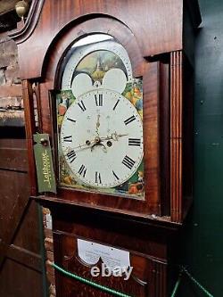 Antique Grandfather Clock, 8-Day, Restored Movement