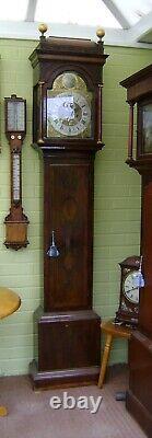 Antique Grandfather Clock (Brass Dial). 8 day