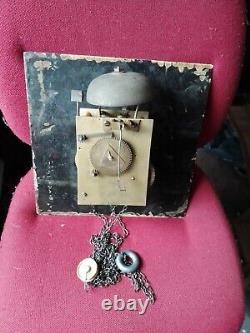 Antique Grandfather Clock Dial and Movement