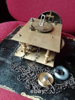 Antique Grandfather Clock Dial and Movement