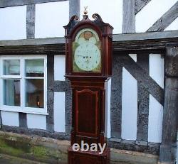 Antique Grandfather Clock by James Dawes of Whitehaven 8-Day, Restored & Working