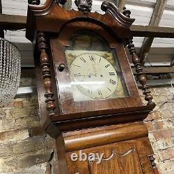 Antique Halliwell Dewsbury 8 Day Grandfather Clock