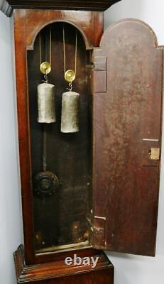 Antique John Freke Of Chard 8 Day Striking Solid Oak Grandfather Longcase Clock