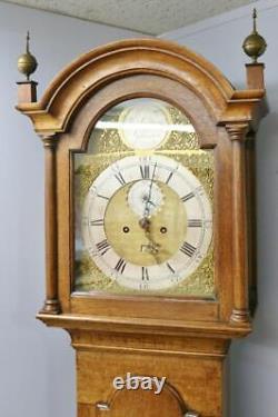 Antique John Startudge 8 Day Strike Solid Golden Oak Grandfather Longcase Clock