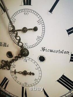Antique Long Case Clock Enamel Dial, Movement, Weights & Pendulum Queen Victoria