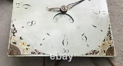 Antique Long Case Clock Face with Movement + Movement by James Staples