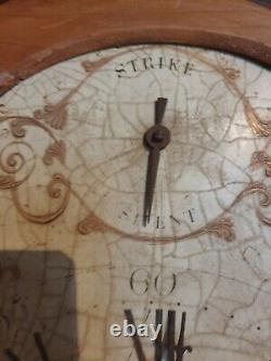 Antique Longcase Clock 8 Day Dial 1820s Face 43x30.5 Cms