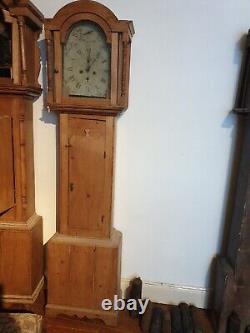 Antique Longcase Clock 8 Day Dial 1820s Face 43x30.5 Cms