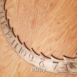 Antique Longcase Clock Brass Engraved Calendar Date Wheel 157mm. 120mm Internal