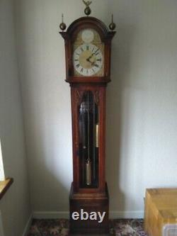 Antique Longcase Clock Triple Weight Westminster Chiming Excellent Condition