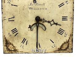 Antique Longcase Grandfather Clock Dial And 30 Hour Movement POWELL WORCESTER