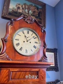 Antique Mahogany English Grandfather Clock