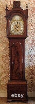 Antique Mahogany Longcase Clock C. Gowland Sunderland