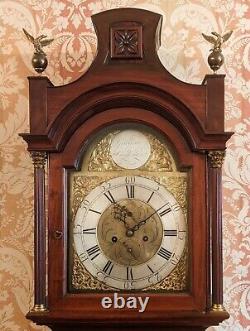 Antique Mahogany Longcase Clock C. Gowland Sunderland