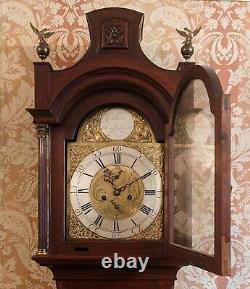 Antique Mahogany Longcase Clock C. Gowland Sunderland