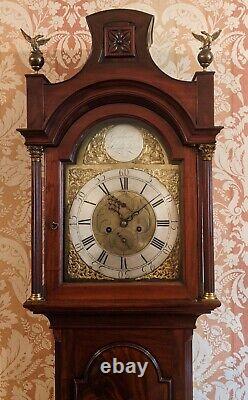 Antique Mahogany Longcase Clock C. Gowland Sunderland