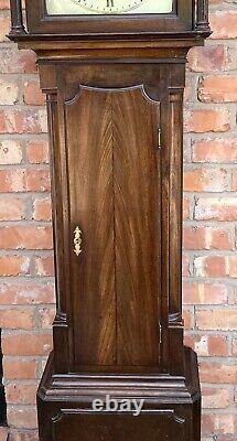 Antique Mahogany Longcase Grandfather Clock Dial 8 day by WOOLFALL LIVERPOOL
