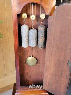 Antique Musical 8 Bells Longcase Grandfather Clock Morgan Leominster