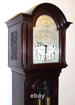 Antique Musical Chiming Mahogany Longcase Grandfather Clock LISTER & SONS