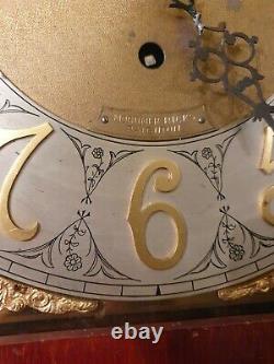 Antique Musical Tube Chiming Mahogany Regulator Longcase Grandfather Clock