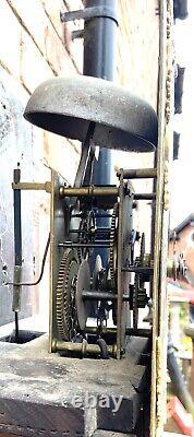 Antique Oak Grandfather/ Longcase Clock By Robert Hampfon Warrington