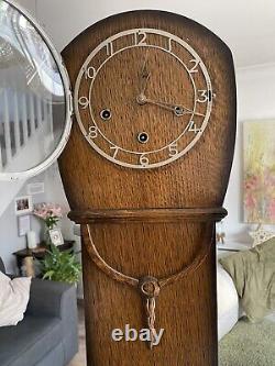 Antique Oak Grandmother clock Westminster Chime