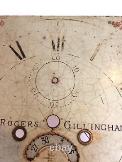 Antique Owen & Price Hand Painted C. Rogers of Gillingham Grandfather Clock Dial