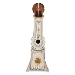 Antique Swedish Mora Clock 1800's Floral Paint Detailing