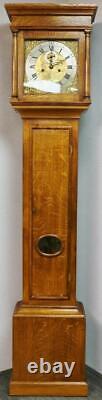 Antique T. Upjohn Of Exeter 8 Day Slimline Golden Oak Grandfather Longcase Clock