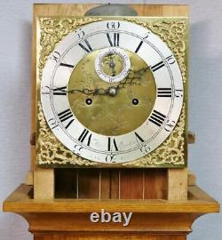 Antique T. Upjohn Of Exeter 8 Day Slimline Golden Oak Grandfather Longcase Clock