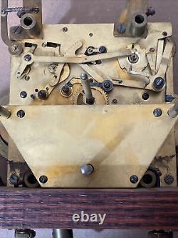 Antique Waterbury Chiming Hall Grandfather Clock Weight Driven Movement Parts